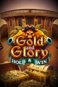 gold and glory hold and win slot logo
